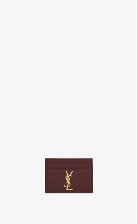 cassandra card case ysl|CASSANDRE MATELASSÉ card case in grain de .